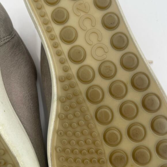 ECCO Soft 7 Shoes SZ 41 (US 10-10.5) Sneakers Taupe Gray Leather Lace Up Comfort - Picture 12 of 12